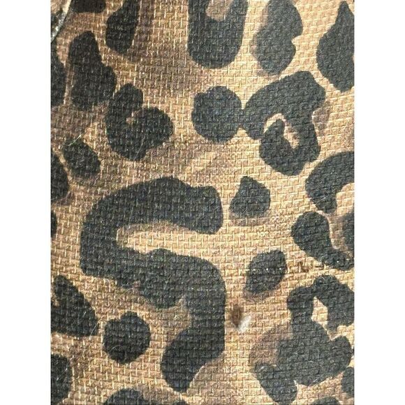 Tommy Bahama women's leopard print brown black canvas slip-on loafers boat shoes - Picture 10 of 11